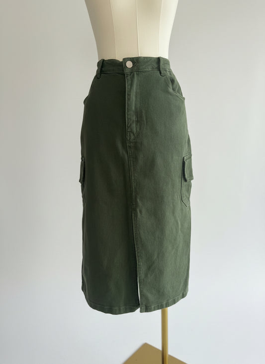 Falda Verde Militar/ Gris