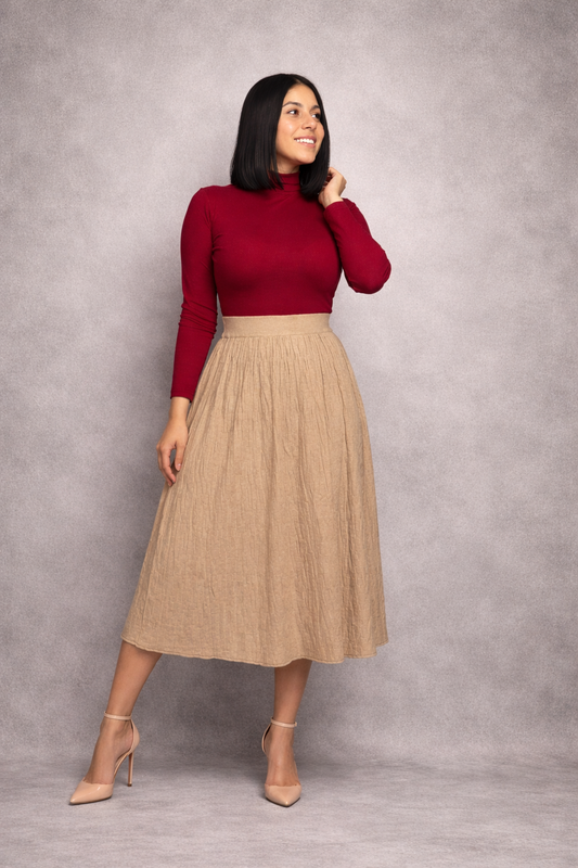 Bordeaux Elegance Skirt