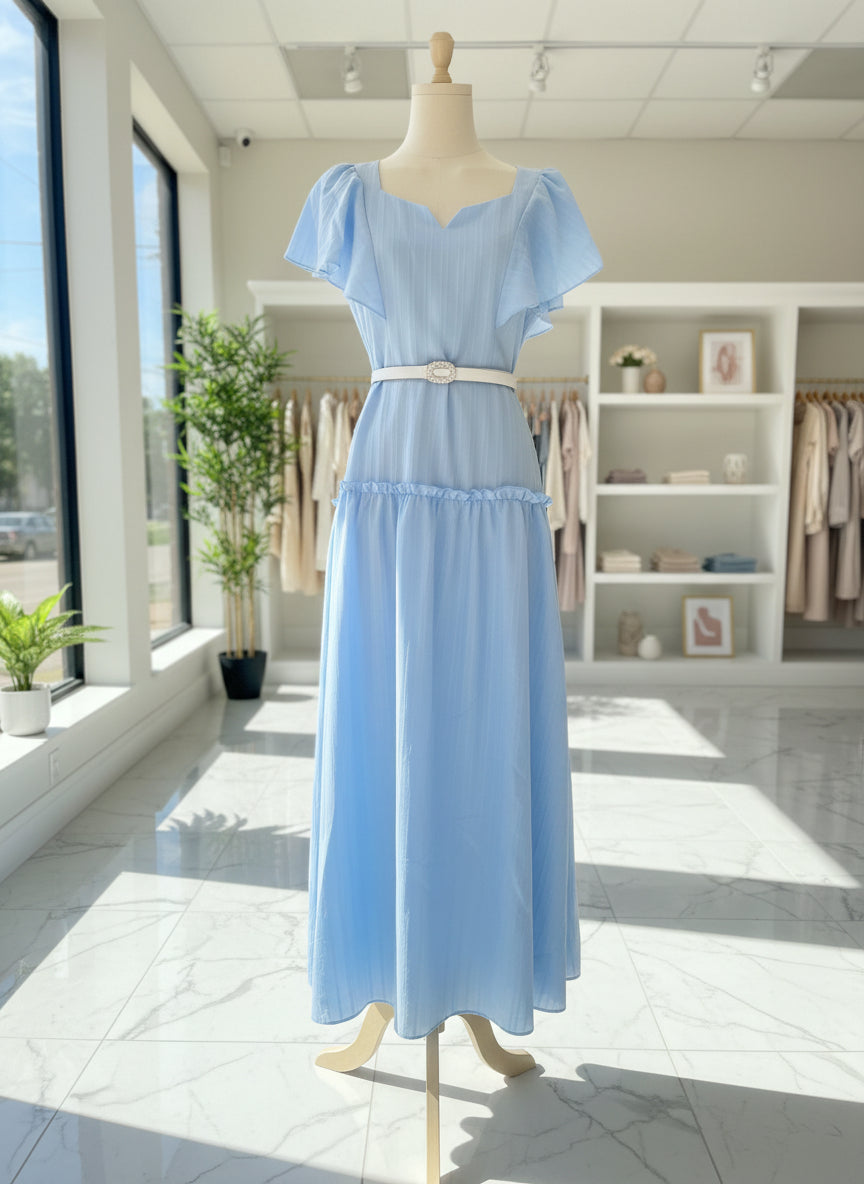 VESTIDO AZUL CIELO